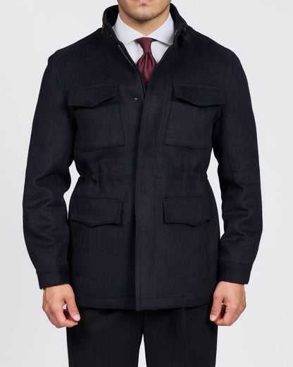 Men's Wool 4-Pocket Field Safari Jacket