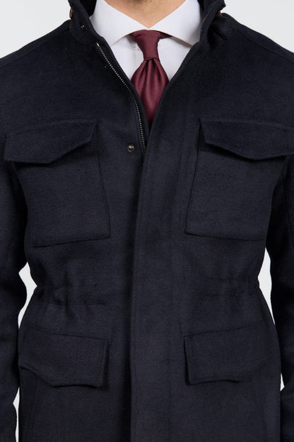 Men's Wool 4-Pocket Field Safari Jacket