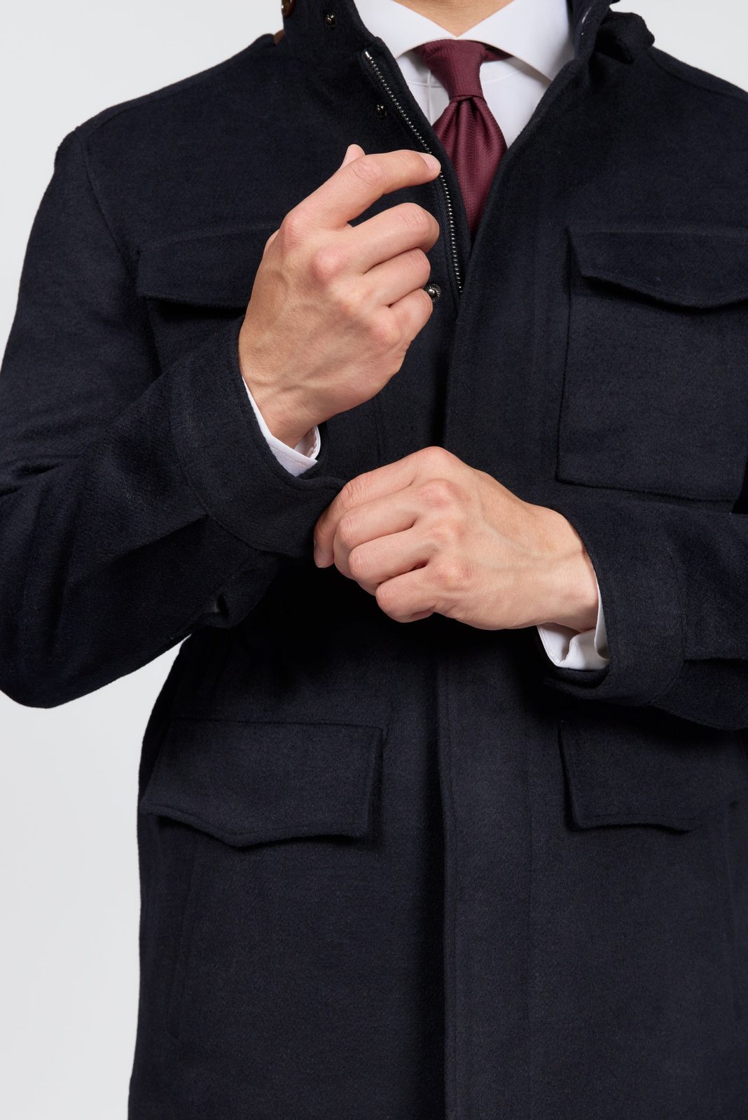 Men's Wool 4-Pocket Field Safari Jacket