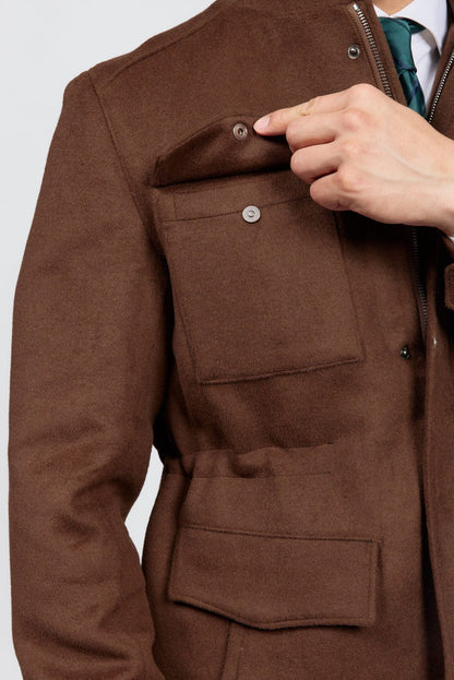 Men's Modern 4-Pocket Field Safari Jacket