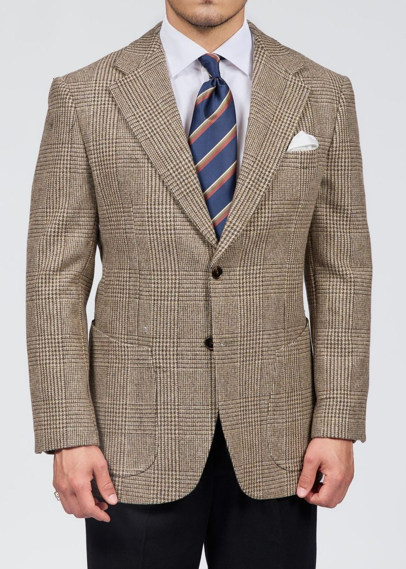 Men's Classic-Fit Check Wool Blazer