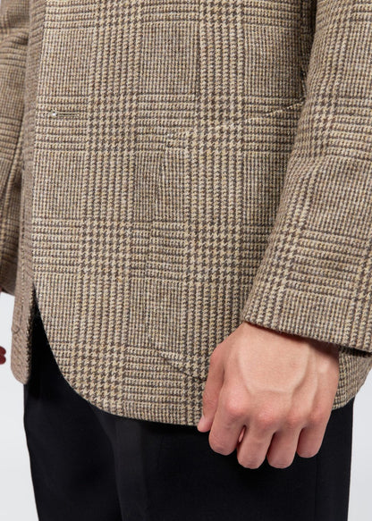 Men's Classic-Fit Check Wool Blazer