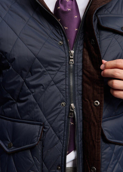 Men's Diamond-Quilted Stand-Collar Casual Jacket