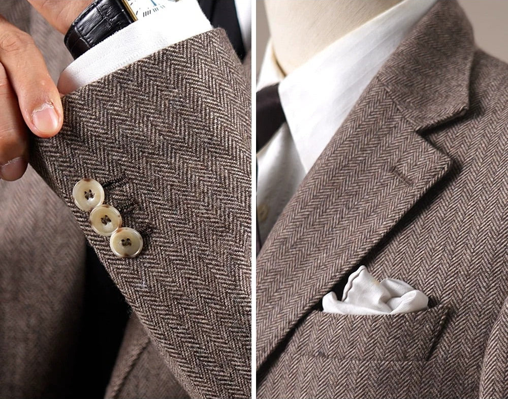 Men's Herringbone Wool Jacket