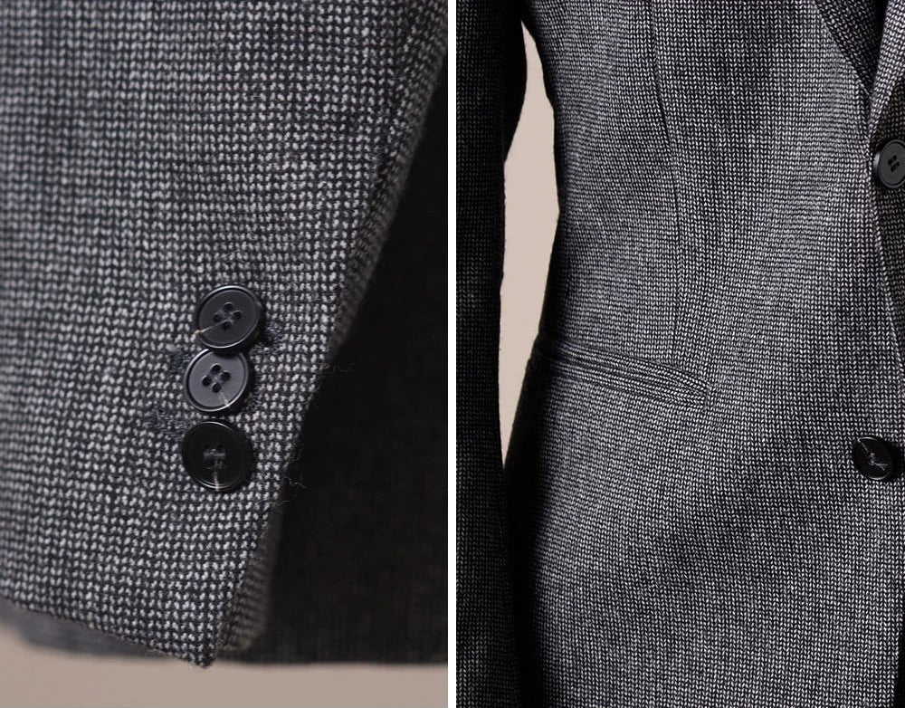 Veste en laine Bergamo Pincheck pour homme