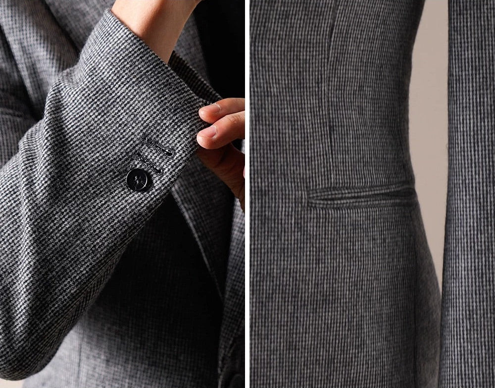 Jaqueta Genova Wool Peak Lapel