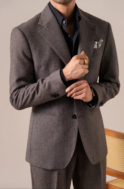 Veste en laine Bergamo Pincheck pour homme