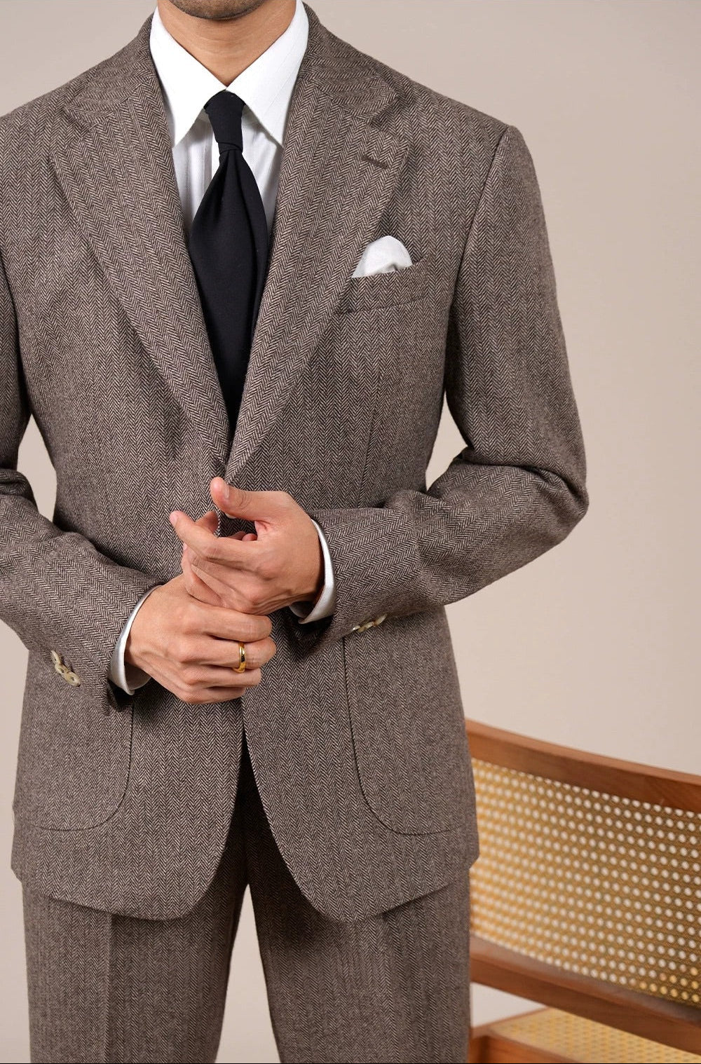 Men's Herringbone Wool Jacket