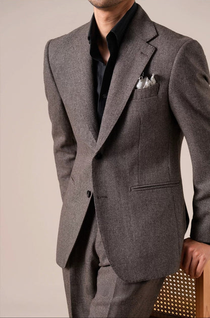 Veste en laine Bergamo Pincheck pour homme