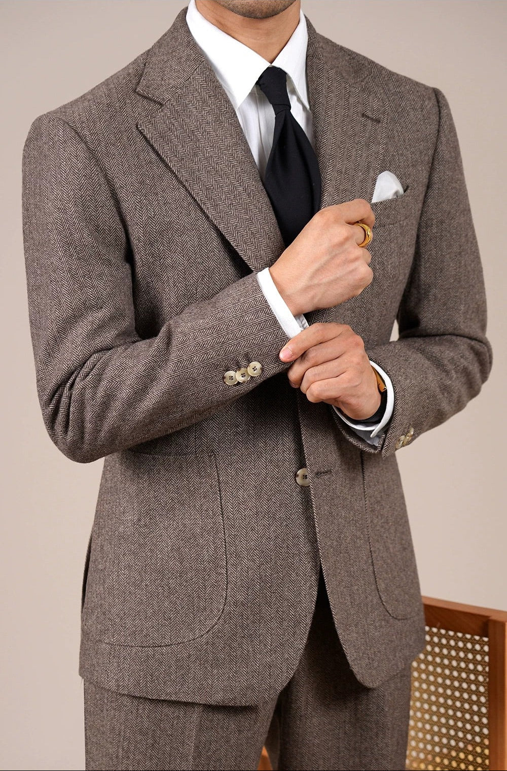 Men's Herringbone Wool Jacket