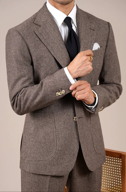 Men's Herringbone Wool Jacket