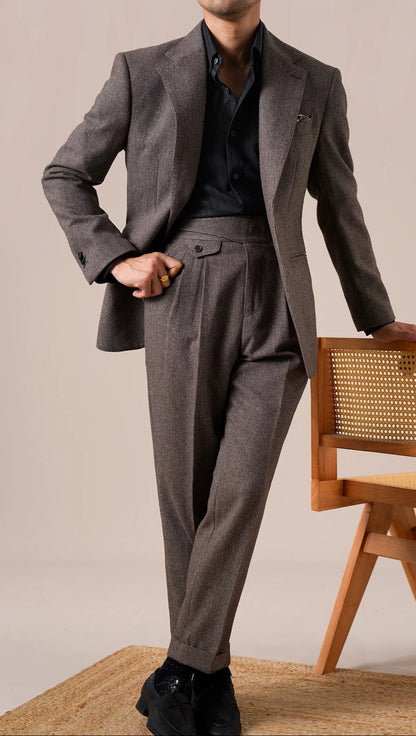 Veste en laine Bergamo Pincheck pour homme