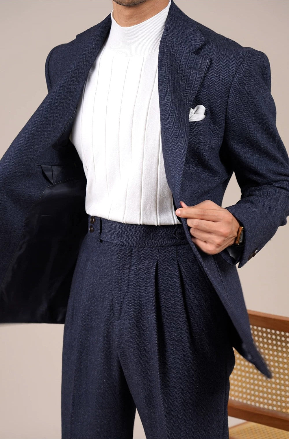 Men's Herringbone Wool Jacket