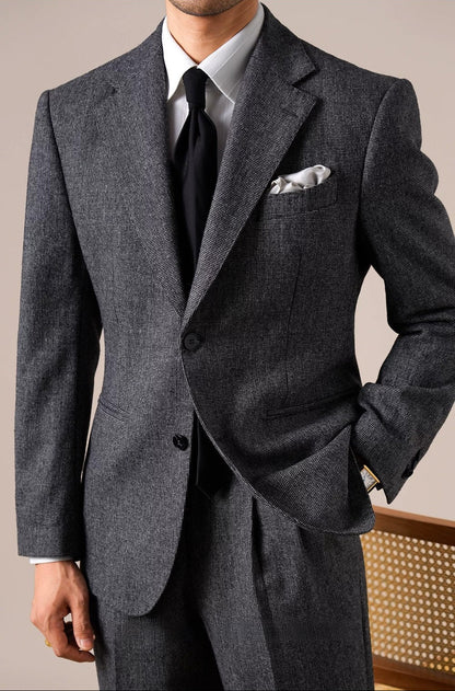 Veste en laine Bergamo Pincheck pour homme