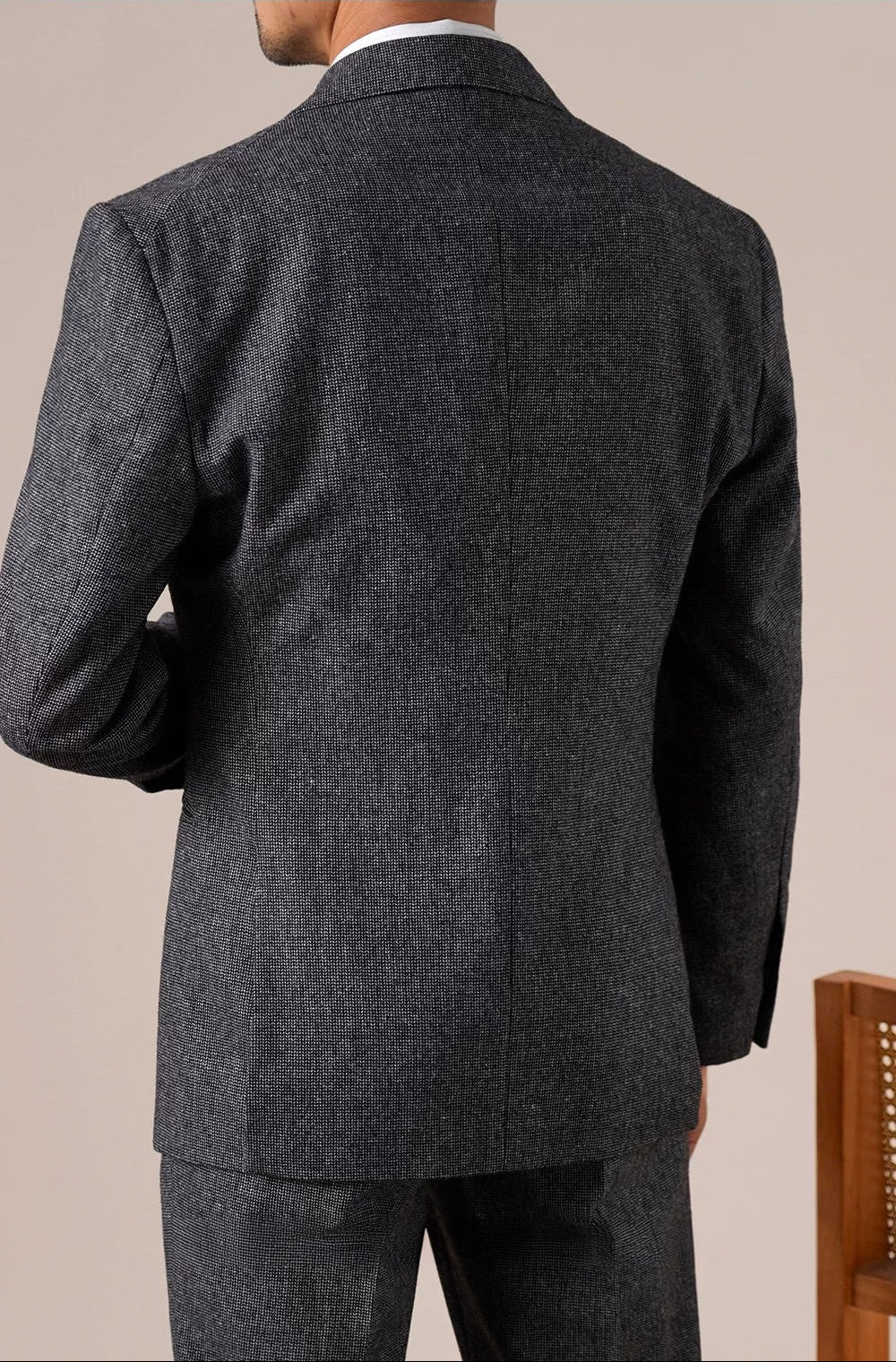 Veste en laine Bergamo Pincheck pour homme