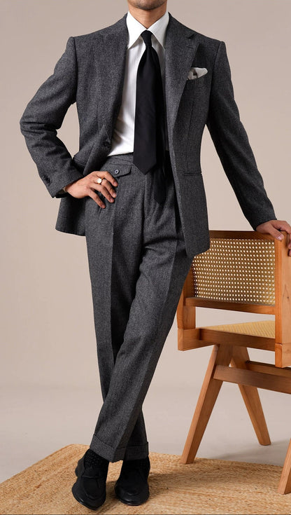 Veste en laine Bergamo Pincheck pour homme