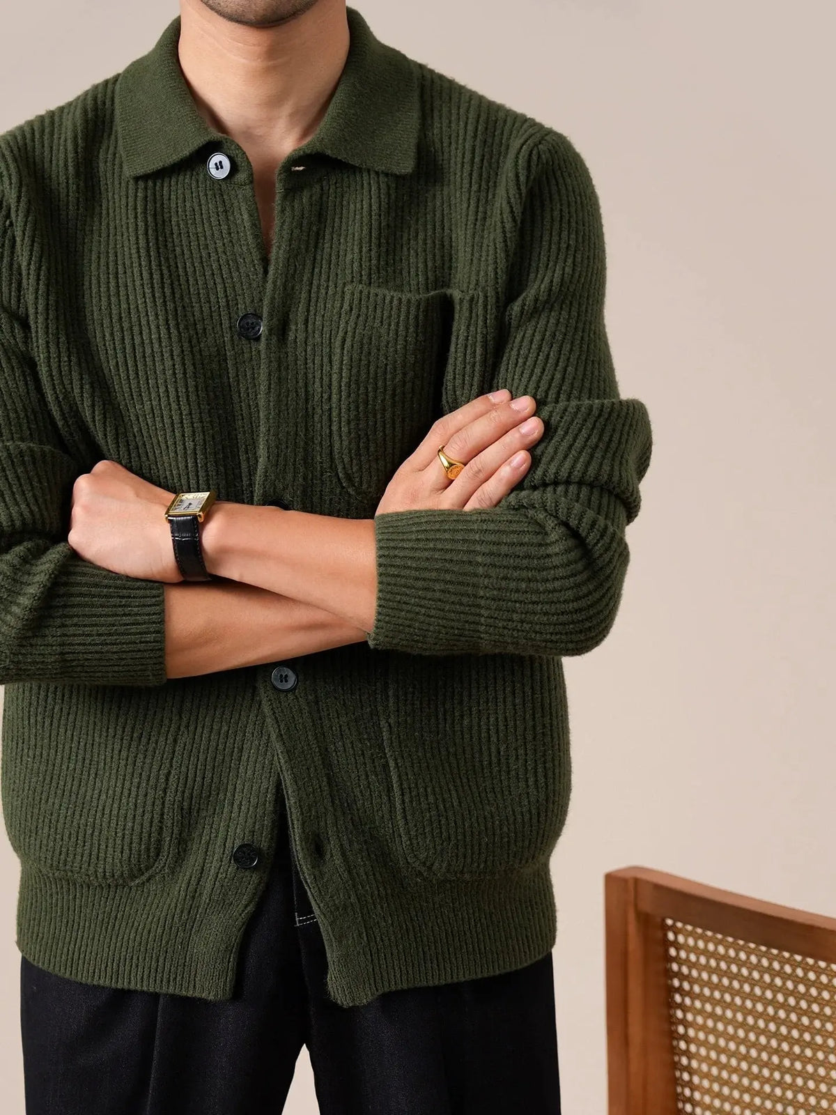 Men's Wool Cardigan Jacket BRABION