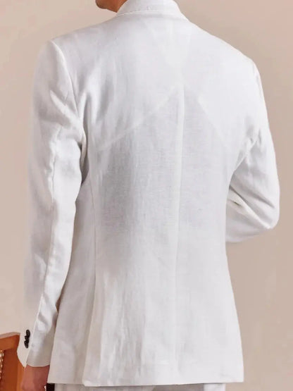 Italian Linen Single-Breasted Linen Blazer BRABION